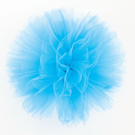 FESTONE FLUFFY IN TULLE TURCHESE